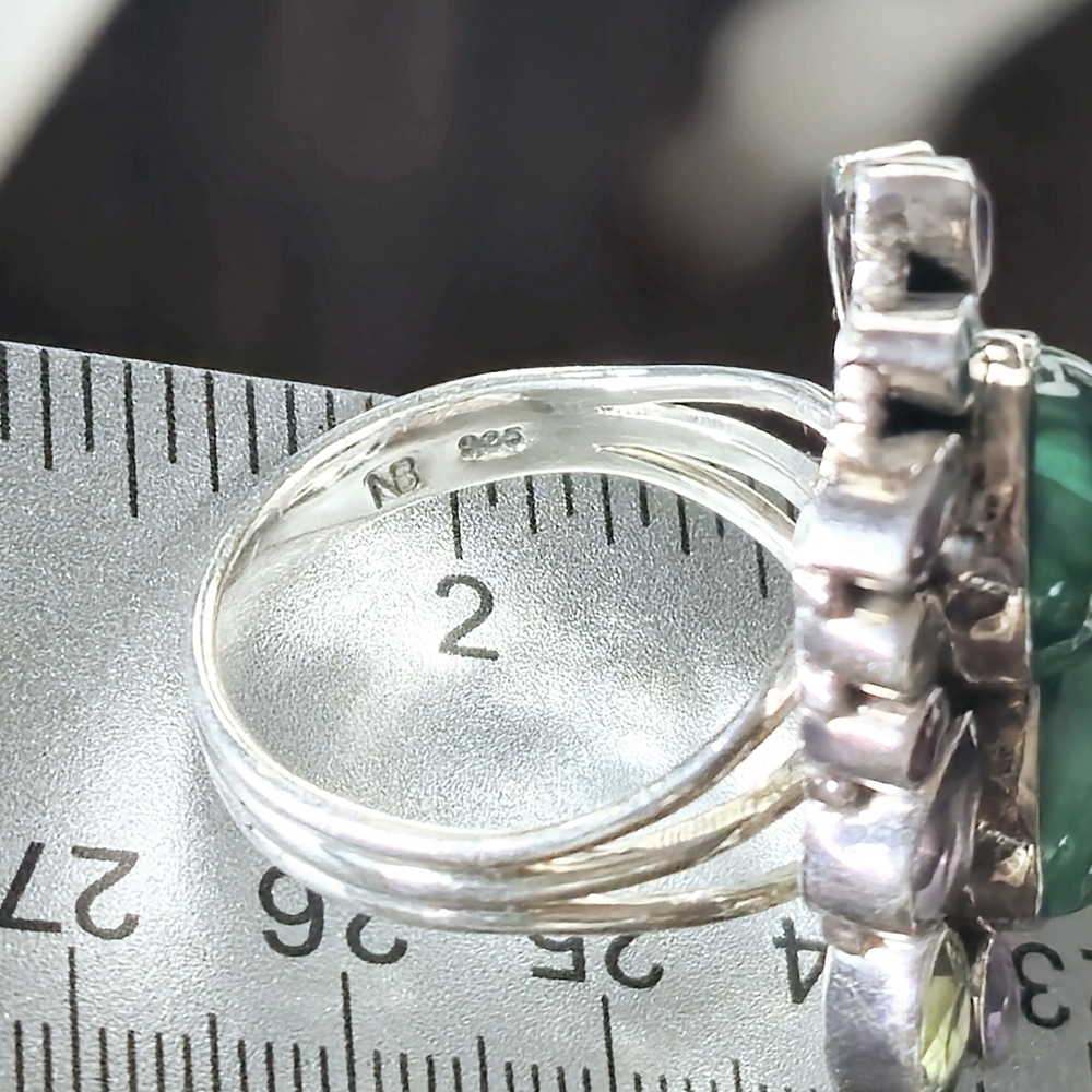 Nicky Butler RAJ COLLECTION 925 Sterling Silver Malachite LIMITED EDITION RING - Picture 12 of 14